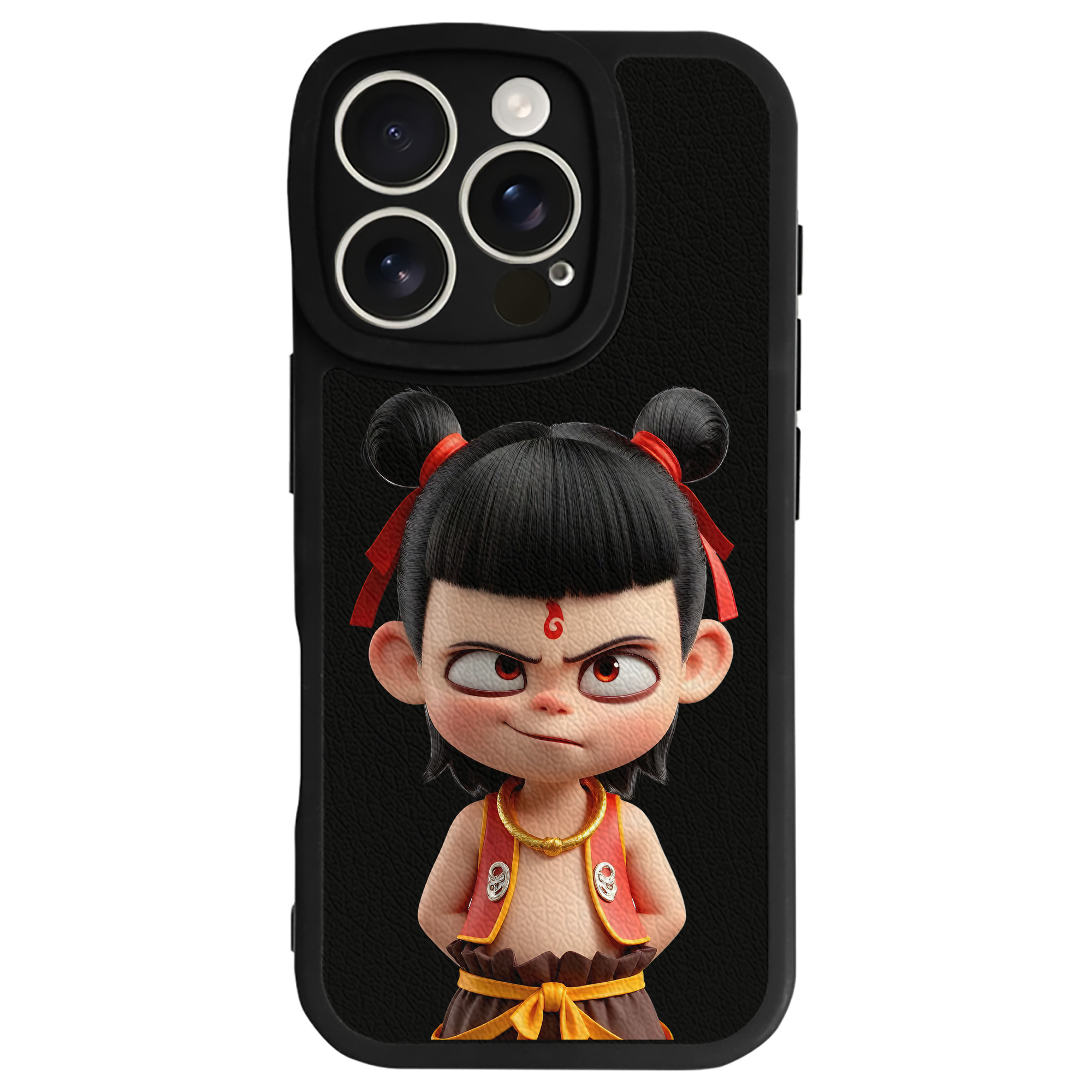 （画像用） Ne Zha 2 ナタ 魔童の大暴れ 【iPhone 16シリーズ対応】シリコンスマホケース（レザー調） 材質：シリコン